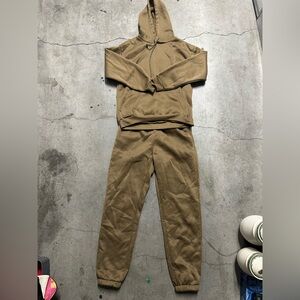 SHEIN Tan Hooded Jogger Set - Pullover & Elastic Waist Pants